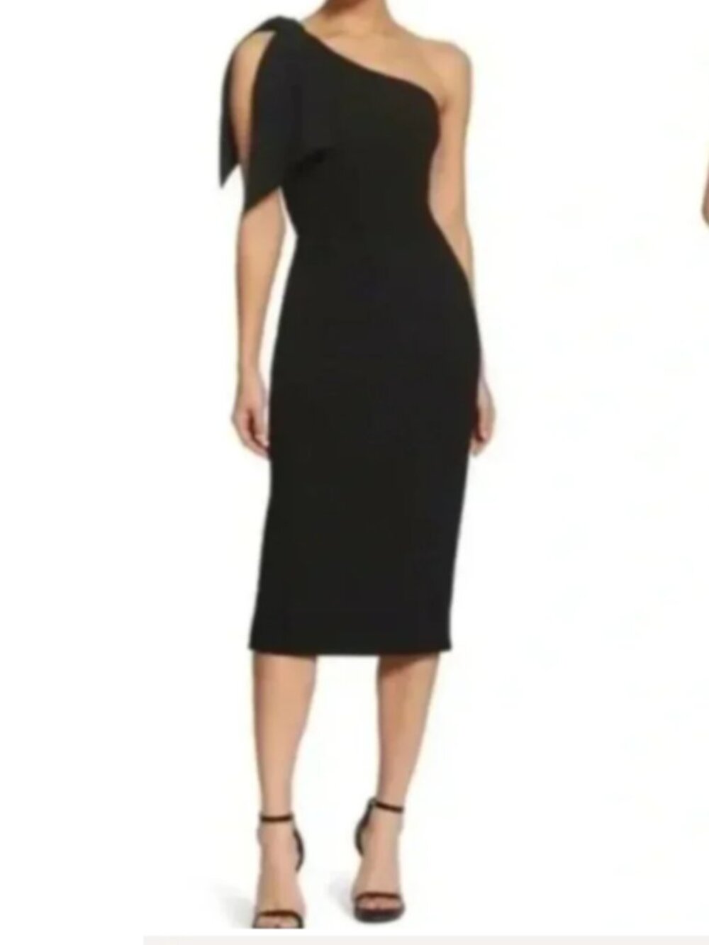 DRESS THE POPULATION Tiffany One-Shoulder Black Dress Sz XL